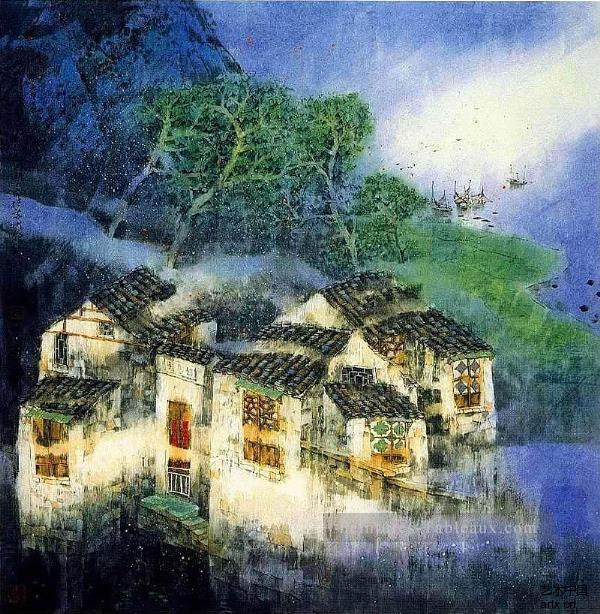Ru Feng Chine du Sud 3 Peintures à l'huile